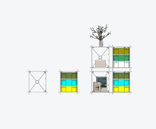 mofang-4 Magic Cube Cabinet
